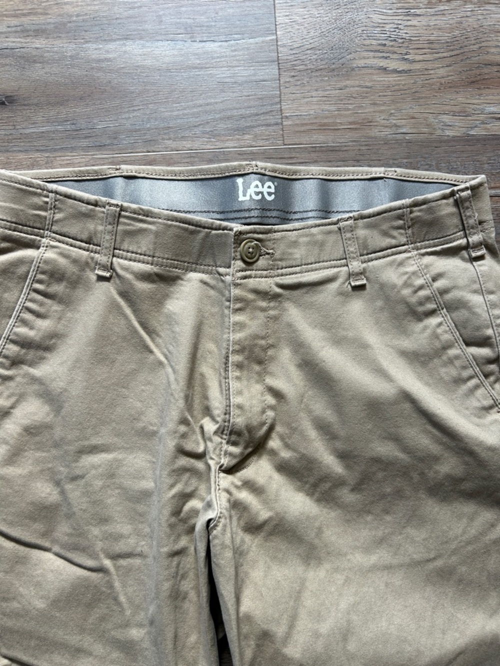 Men’s Chinos Pants, Elasticity Waist, Beige, Inseam 32 (Size 34) - Picture 5 of 7